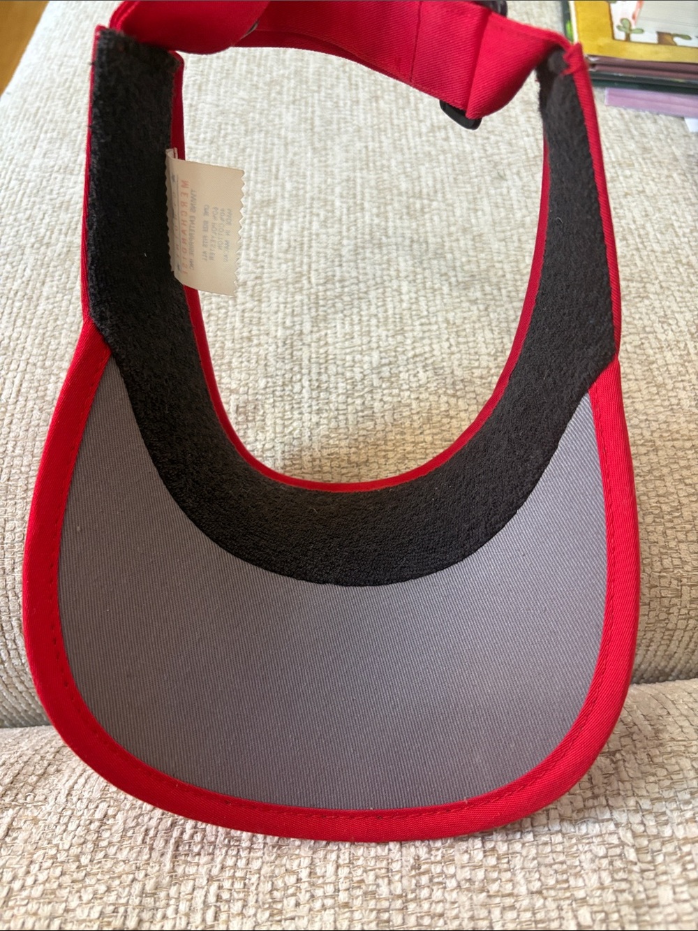 Champion Red Kids Visor with White C Logo - Picture 4 of 4